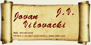 Jovan Vilovački vizit kartica